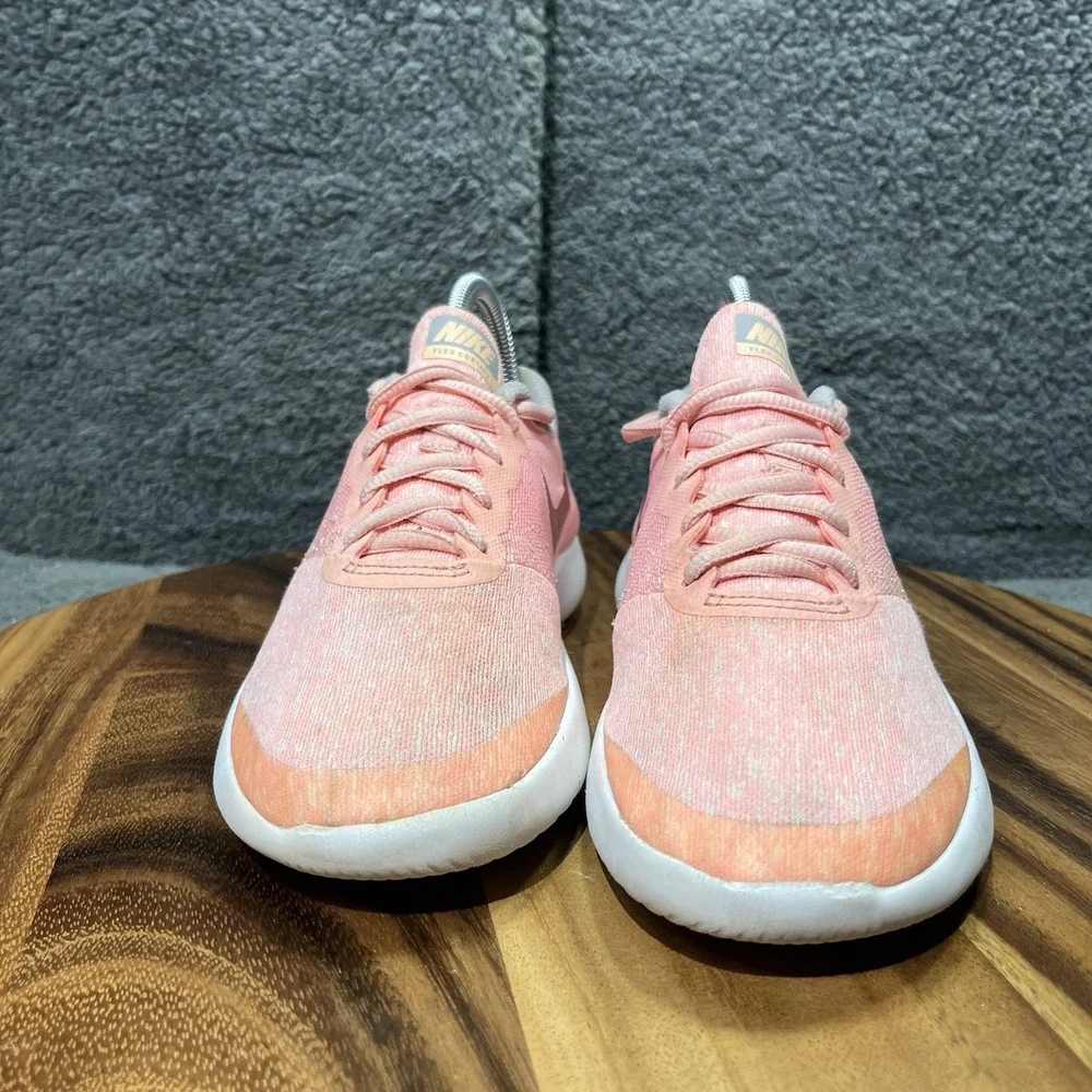 Girls Kids Youth Nike Flex Contact 917937 600 Pink White Sneakers Shoes Size‎ 5